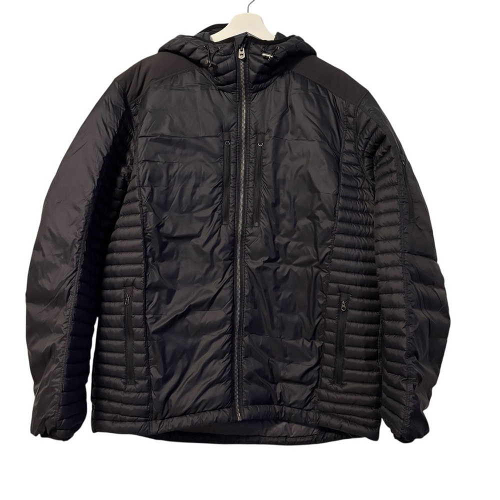 Kuhl Spyfire Hoody Puffer Jacket Goosed Down Men’s Black Size XL Gorpcore Active - Picture 2 of 16